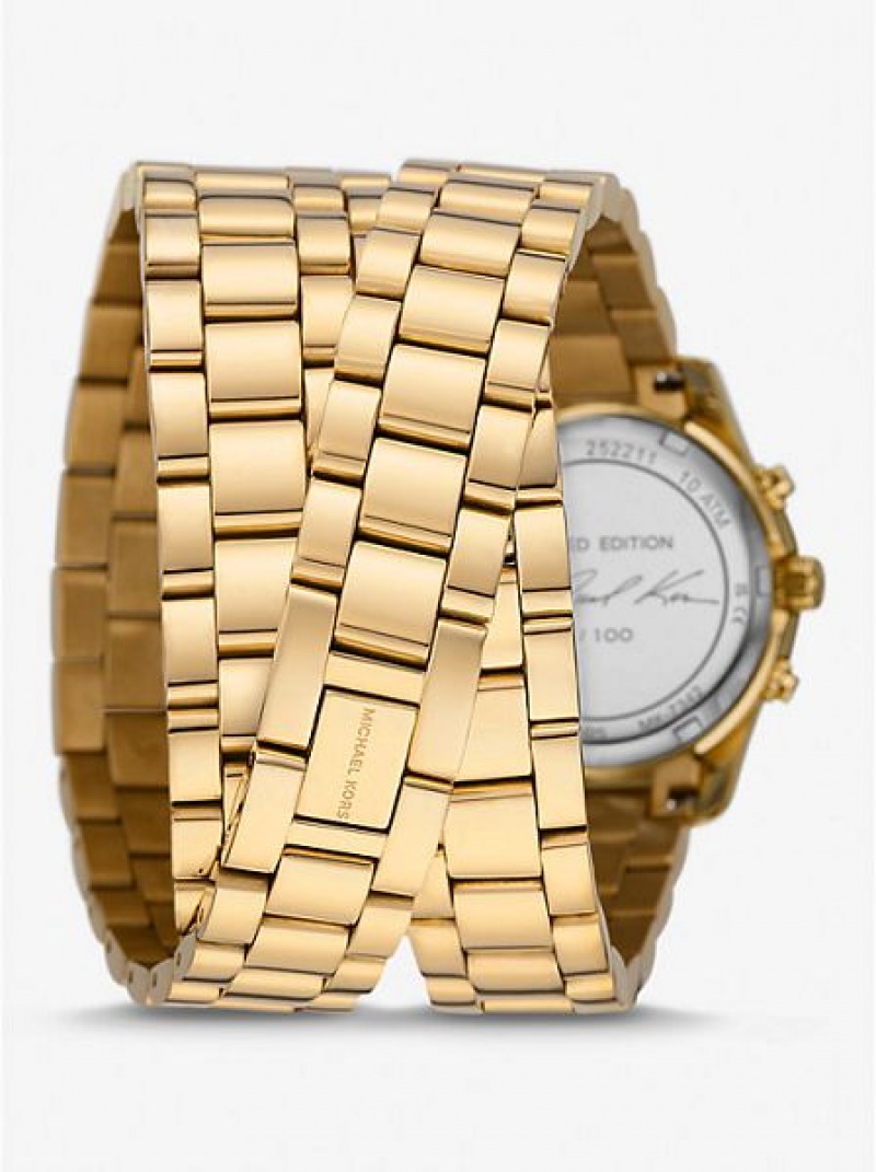 Orologi Michael Kors Limited-edition Runway 18k Stainless Steel Wrap Donna Oro | 847921-HPX