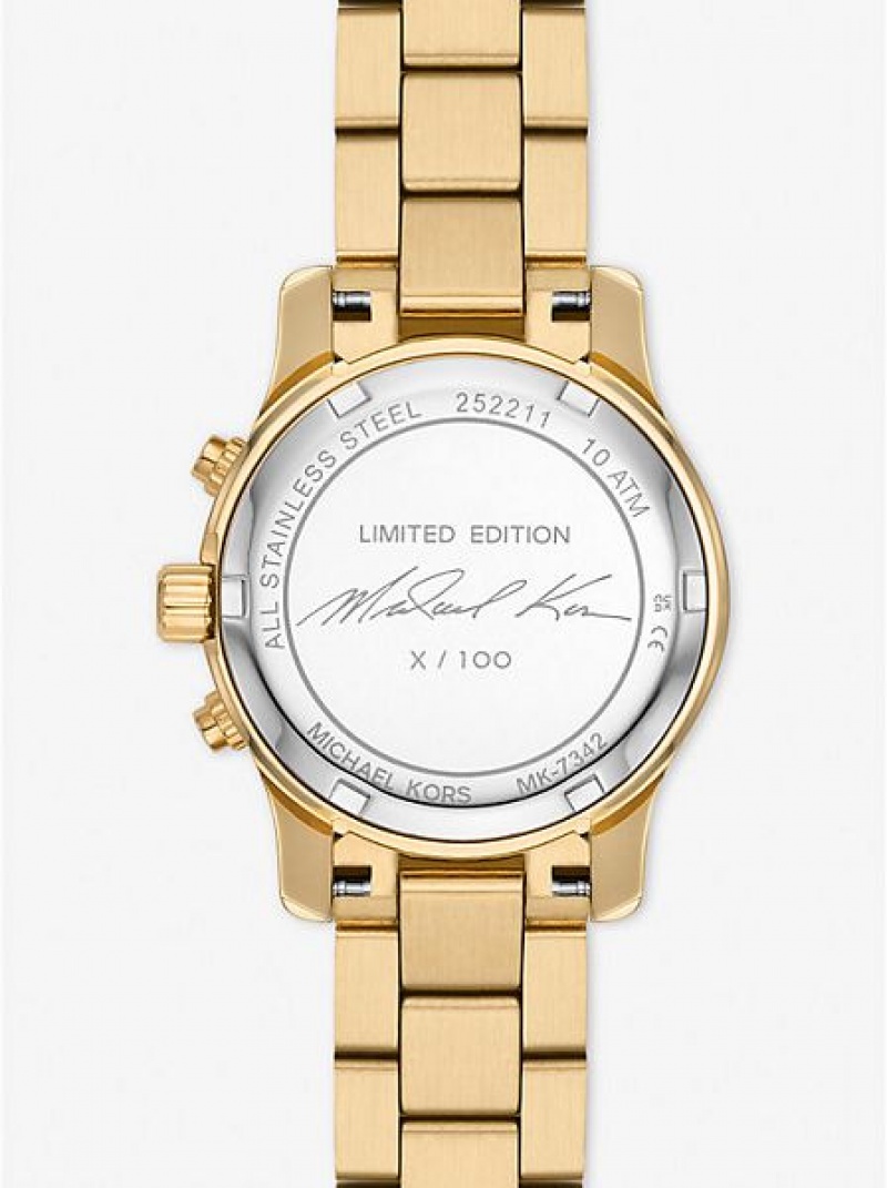 Orologi Michael Kors Limited-edition Runway 18k Stainless Steel Wrap Donna Oro | 847921-HPX