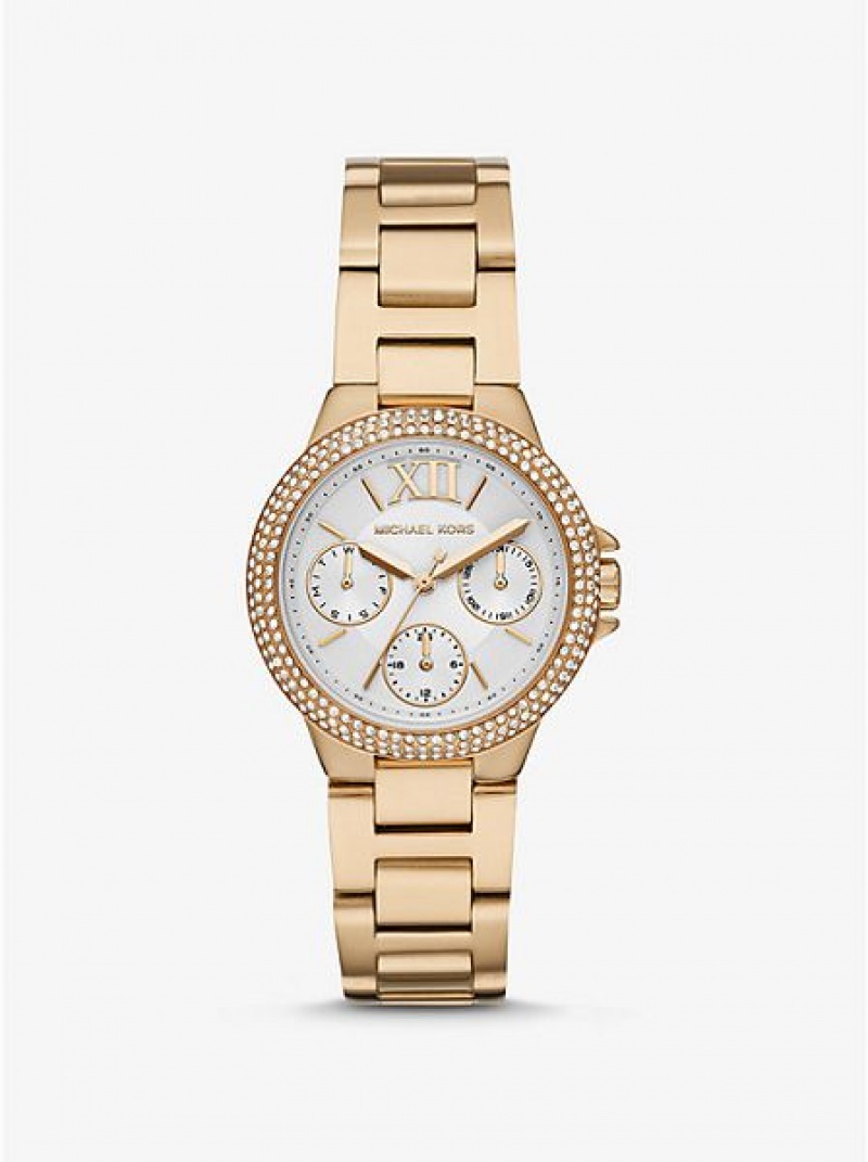 Orologi Michael Kors Mini Camille Pave Donna Oro | 569734-GRT