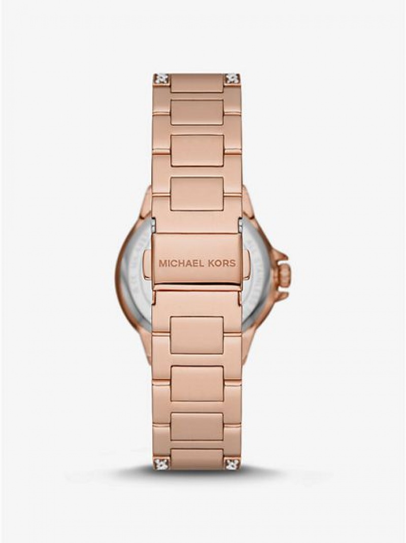 Orologi Michael Kors Mini Camille Pave Donna Rosa Oro | 067542-BOC