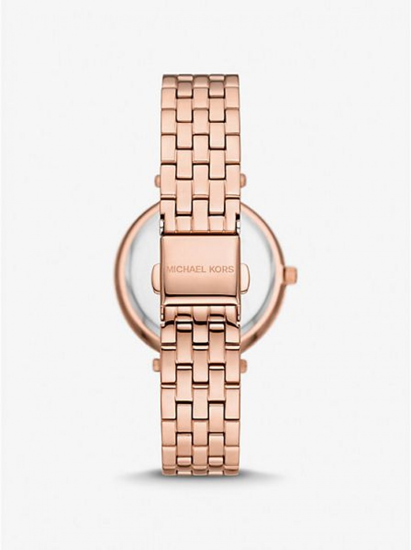 Orologi Michael Kors Mini Darci Pave Donna Rosa Oro | 097152-UOS