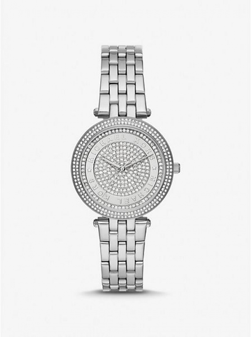 Orologi Michael Kors Mini Darci Pave Donna Argento | 018732-CRB