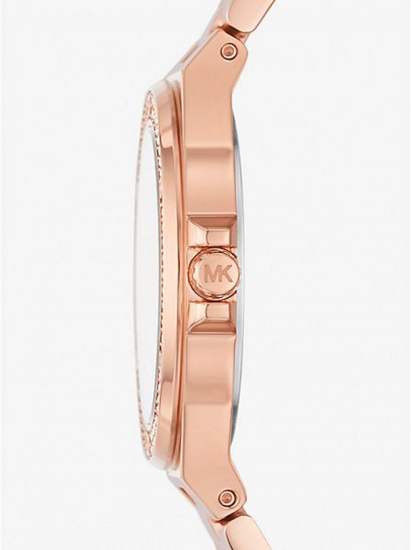 Orologi Michael Kors Mini Lennox Pave Donna Rosa Oro | 160894-JPS