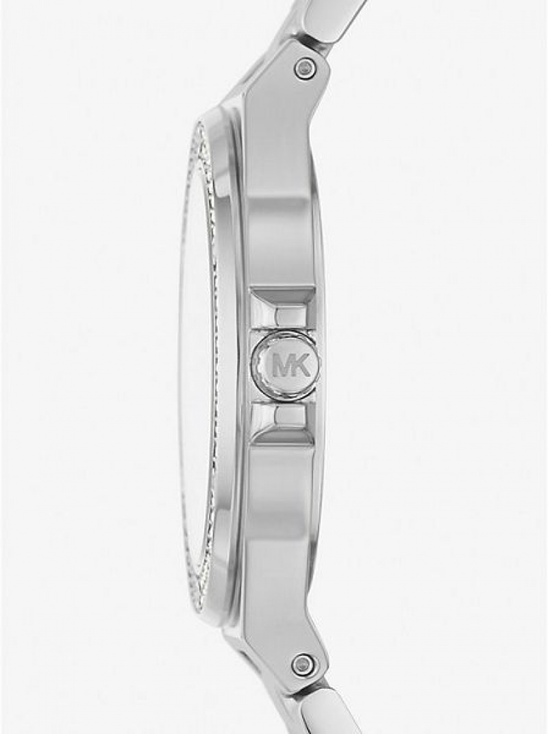 Orologi Michael Kors Mini Lennox Pave Donna Argento | 470863-AKC