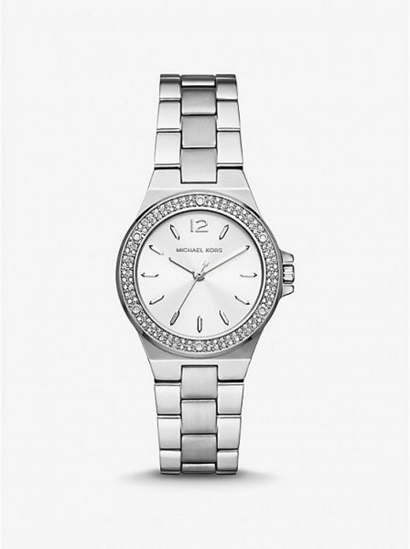 Orologi Michael Kors Mini Lennox Pave Donna Argento | 470863-AKC