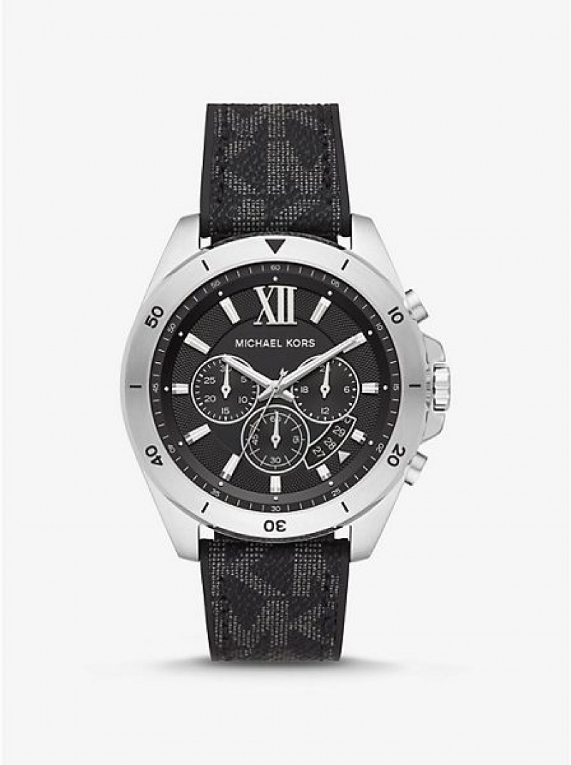 Orologi Michael Kors Oversized Brecken Logo And Uomo Argento | 294675-GOU