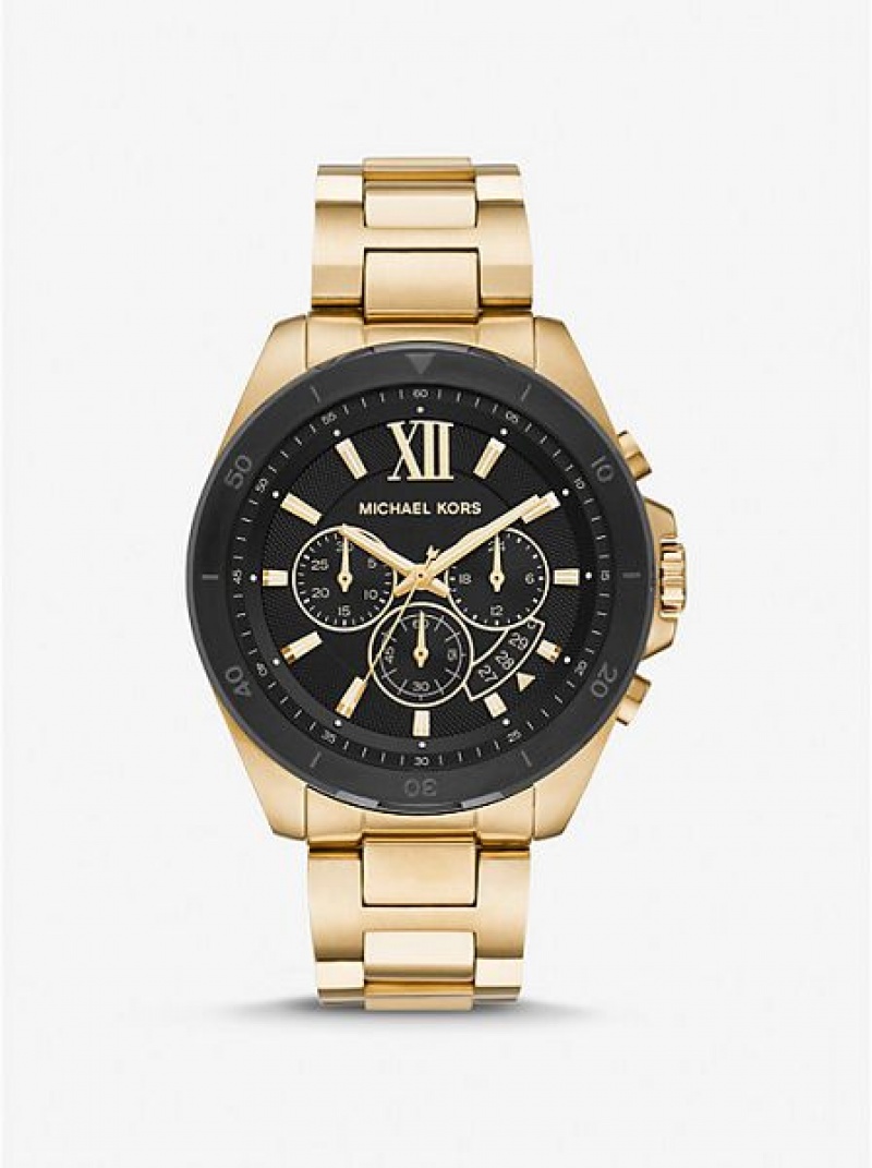 Orologi Michael Kors Oversized Brecken Uomo Oro | 701324-CRQ