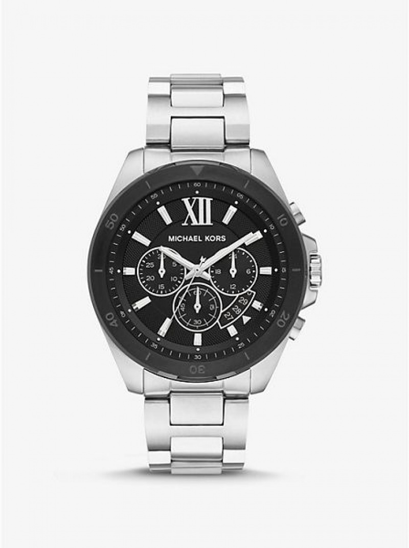 Orologi Michael Kors Oversized Brecken Uomo Argento | 231865-KTF