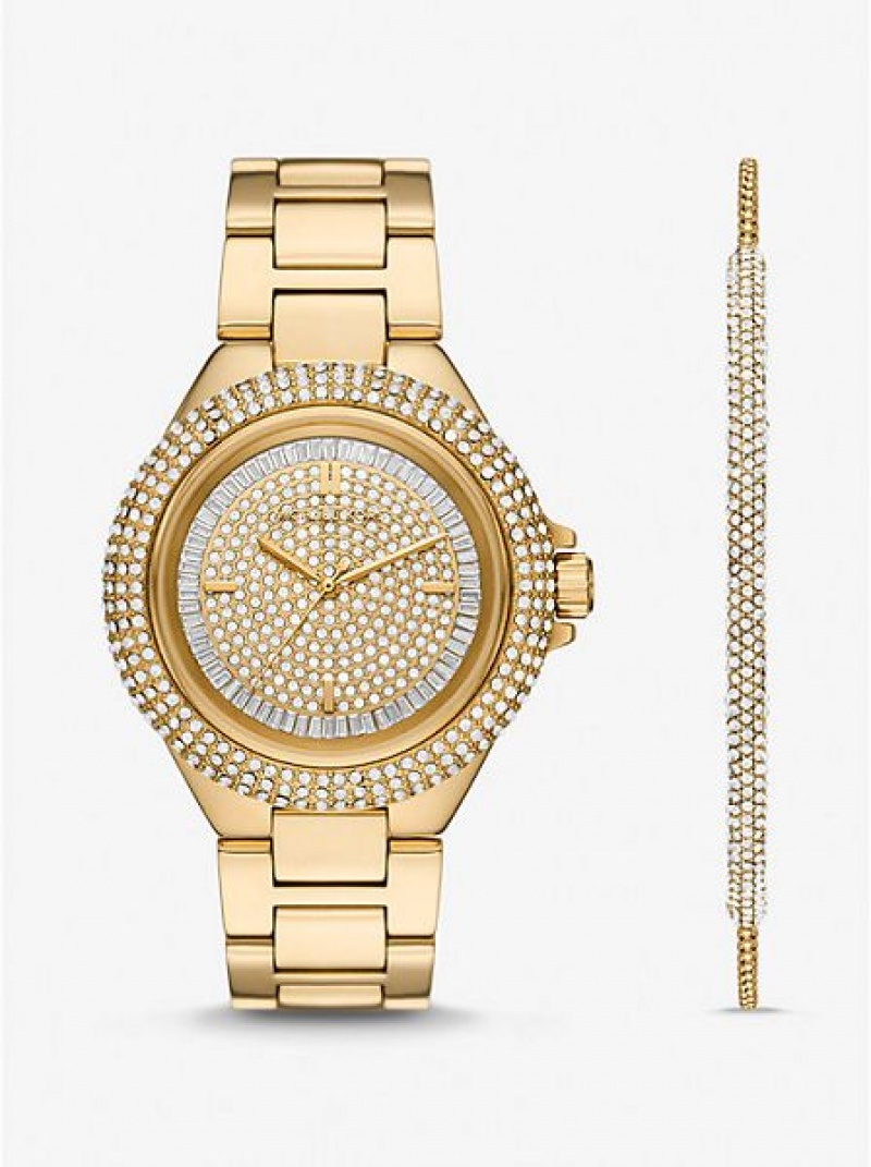 Orologi Michael Kors Oversized Camille Pave Donna Oro | 528637-STU