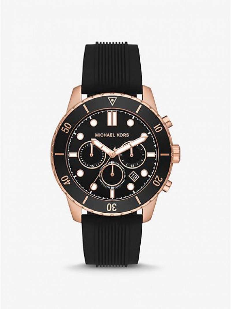 Orologi Michael Kors Oversized Cunningham And Silicone Uomo Rosa Oro | 361809-VLR