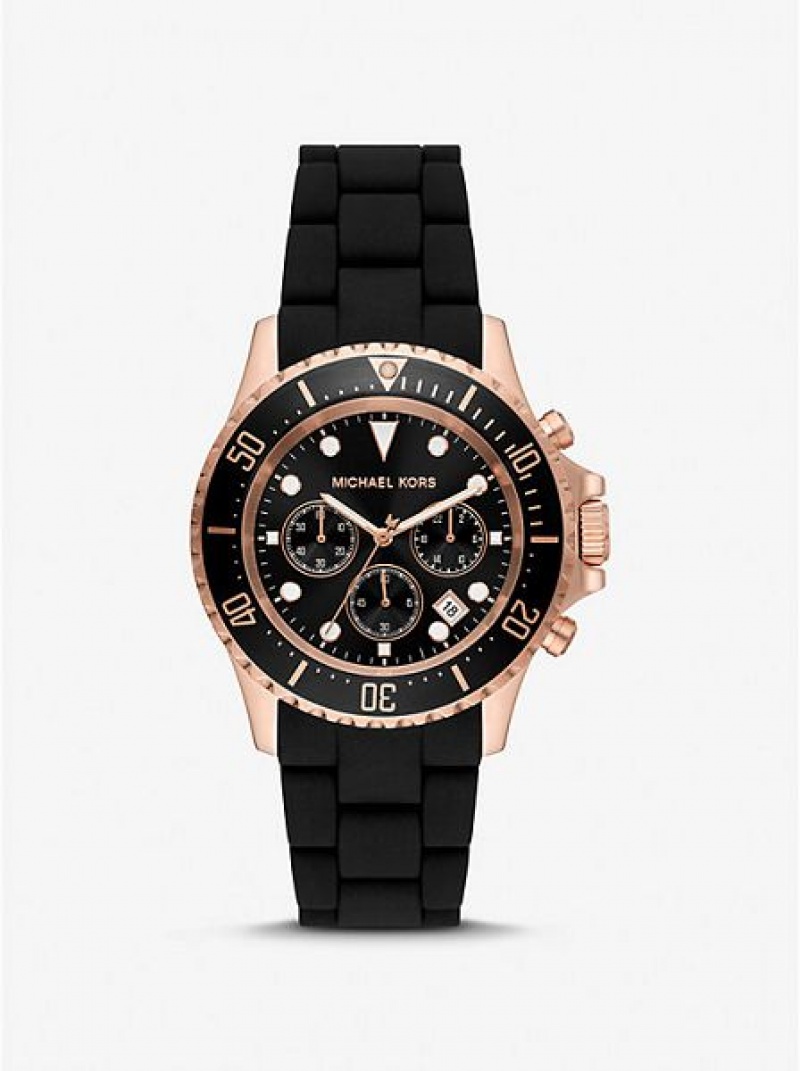 Orologi Michael Kors Oversized Everest And Silicone Donna Rosa Oro | 840916-GPH