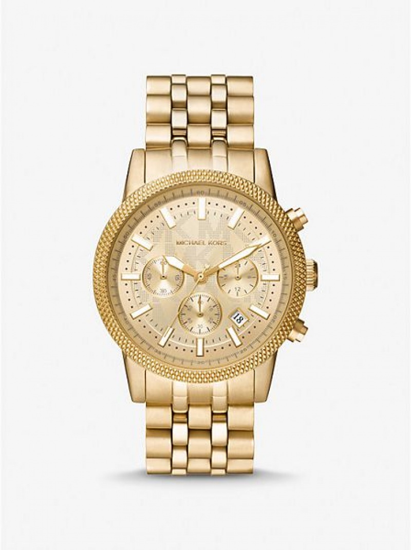 Orologi Michael Kors Oversized Hutton Uomo Oro | 584716-LXS