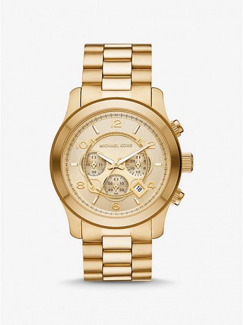 Orologi Michael Kors Oversized Runway Donna Oro | 802437-REM