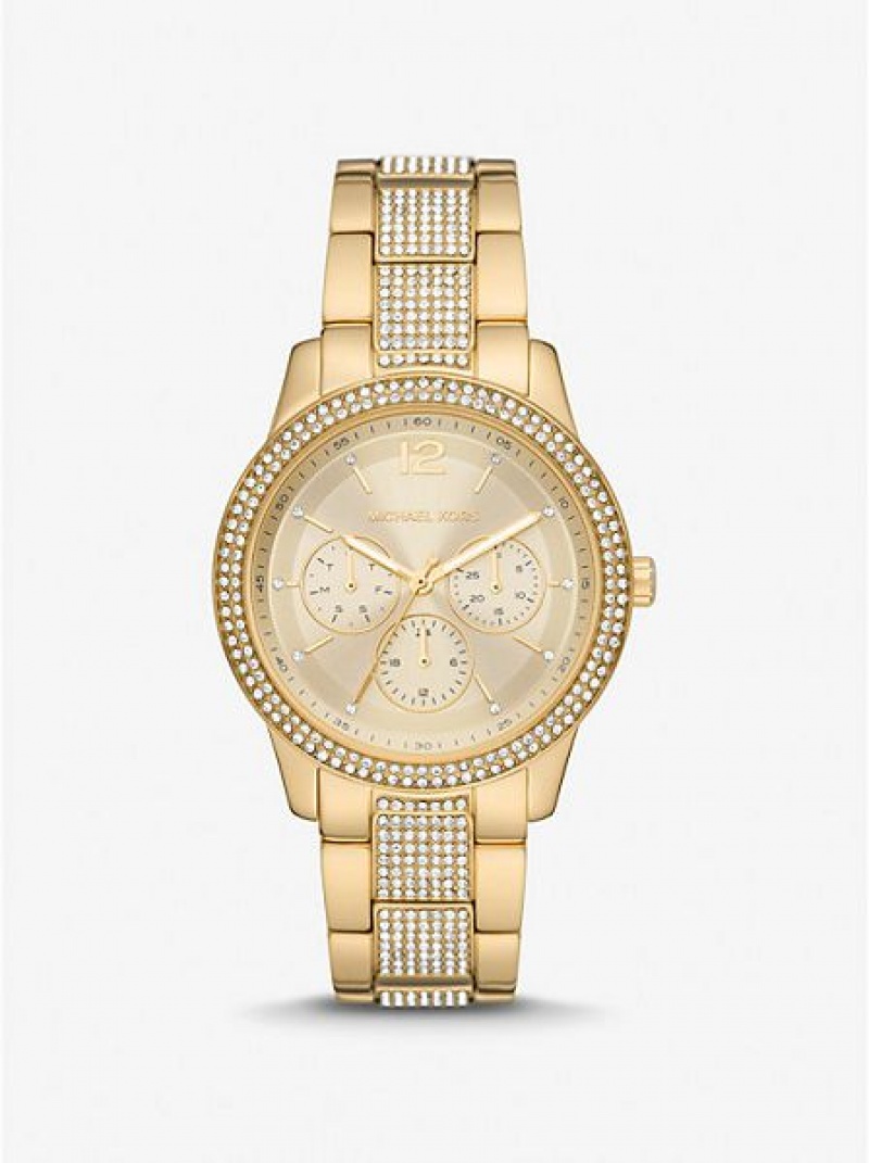 Orologi Michael Kors Oversized Tibby Pave Donna Oro | 061748-LMR