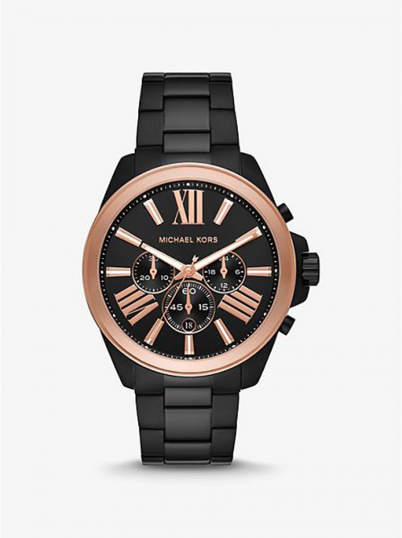 Orologi Michael Kors Oversized Wren Uomo Nere Rosa | 294610-GYL