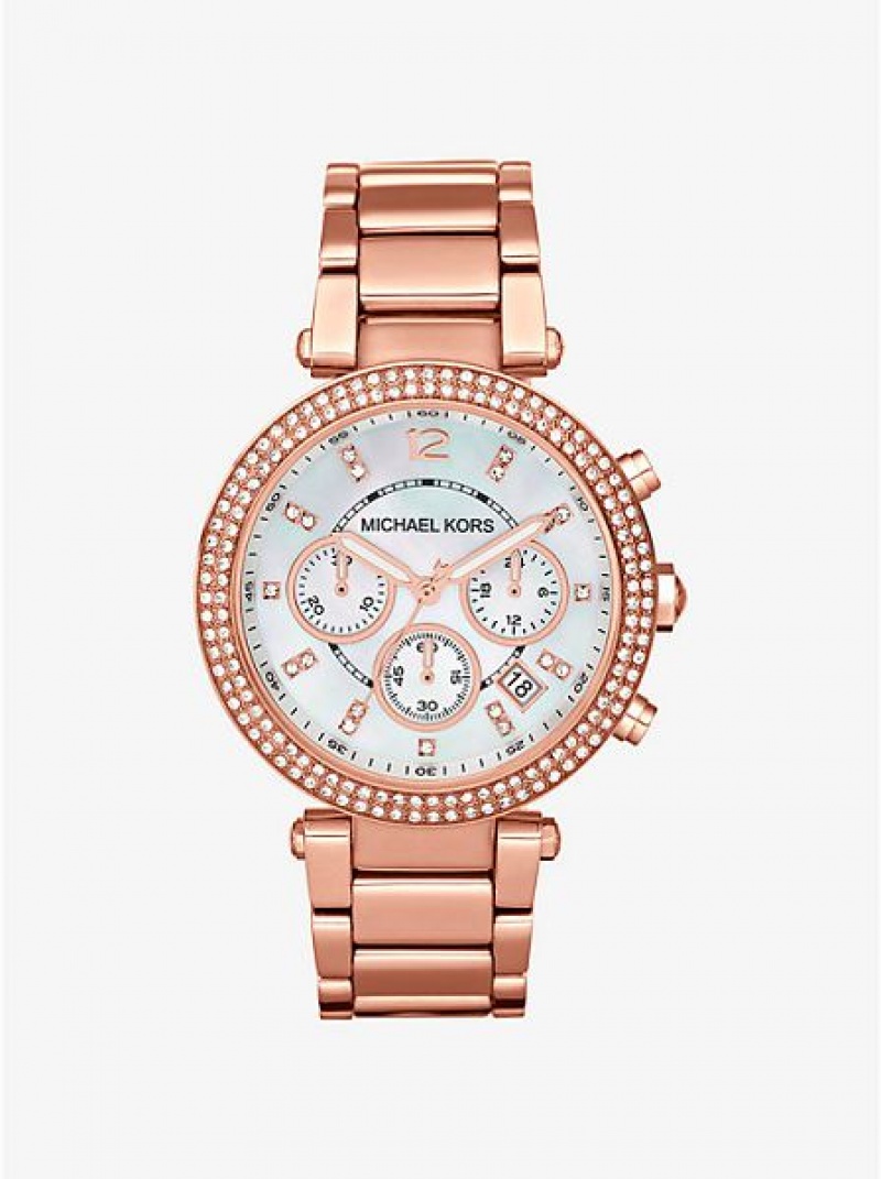 Orologi Michael Kors Parker Donna Rosa Oro | 925130-UWJ