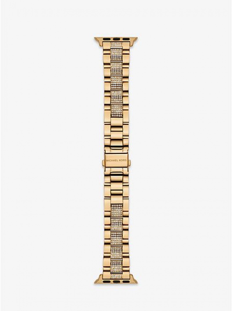 Orologi Michael Kors Pave Cinturino For Apple Donna Oro | 093426-AUZ