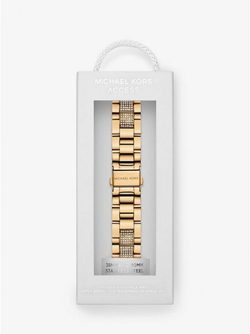 Orologi Michael Kors Pave Cinturino For Apple Donna Oro | 093426-AUZ