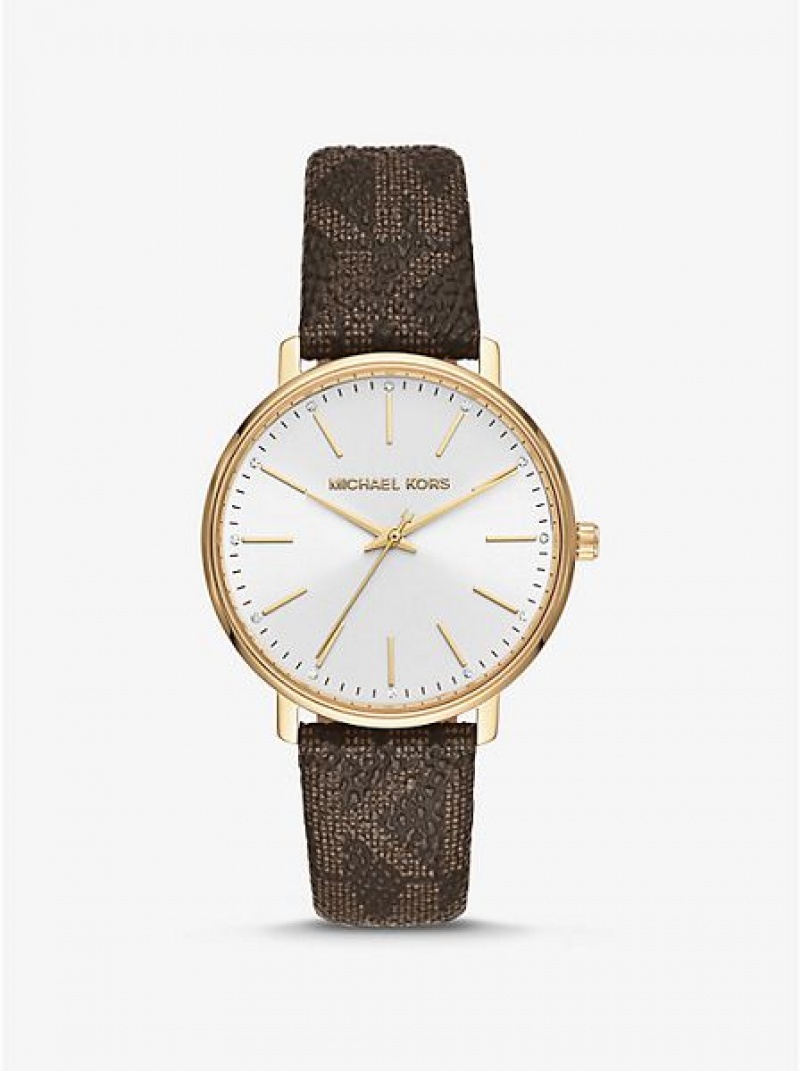 Orologi Michael Kors Pyper Logo Donna Oro | 431859-GYX