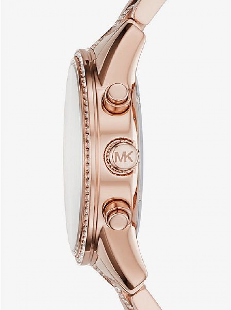 Orologi Michael Kors Ritz Pave Donna Rosa Oro | 703548-EPY