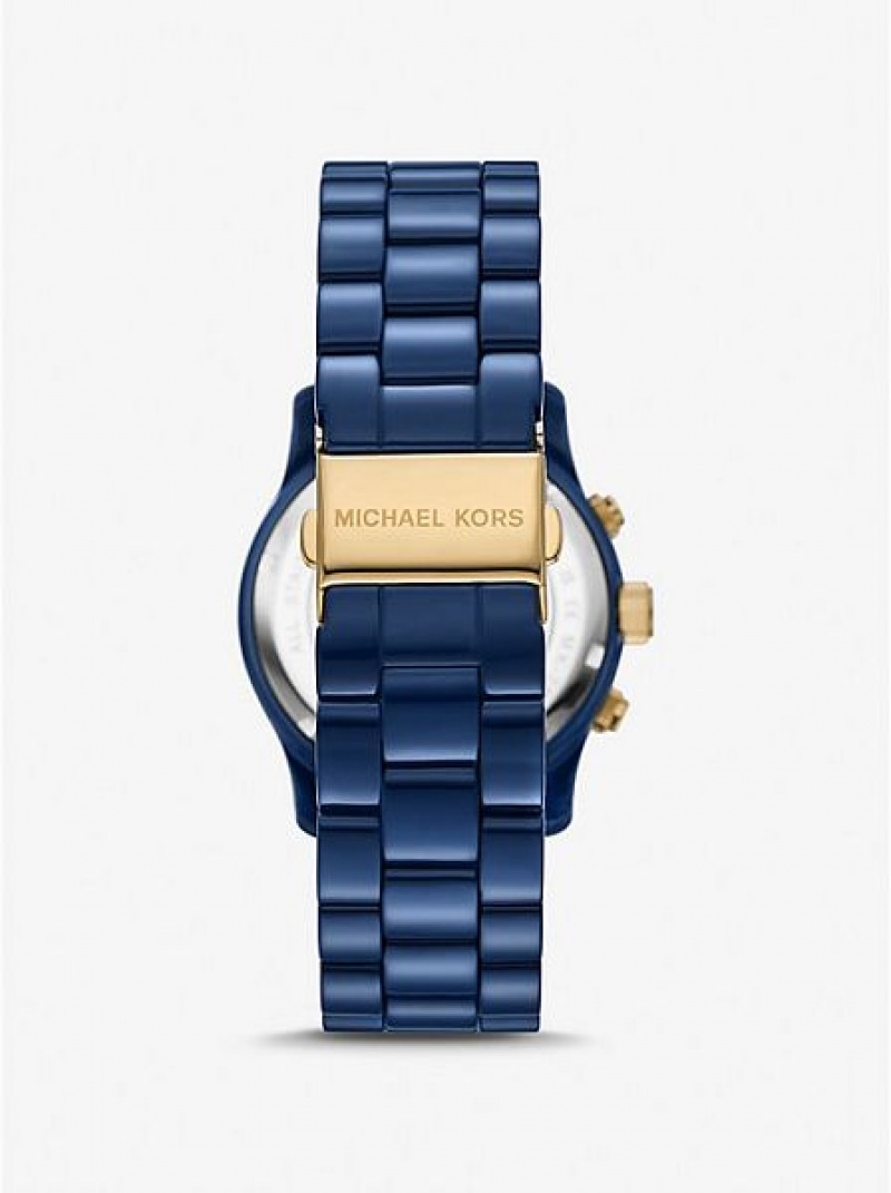 Orologi Michael Kors Runway Donna Blu | 386470-FNB