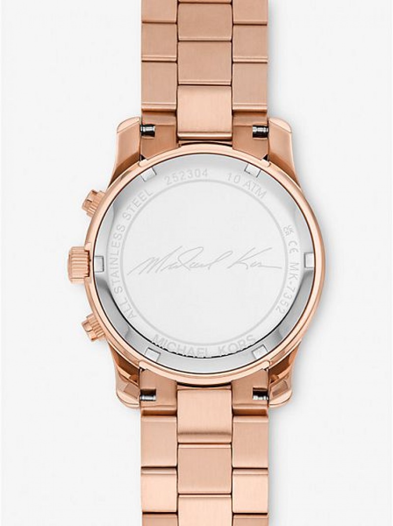 Orologi Michael Kors Runway Donna Rosa Oro | 043762-OJA