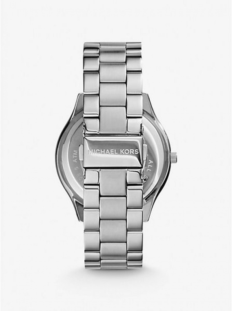 Orologi Michael Kors Slim Runway Donna Argento | 045786-RSA