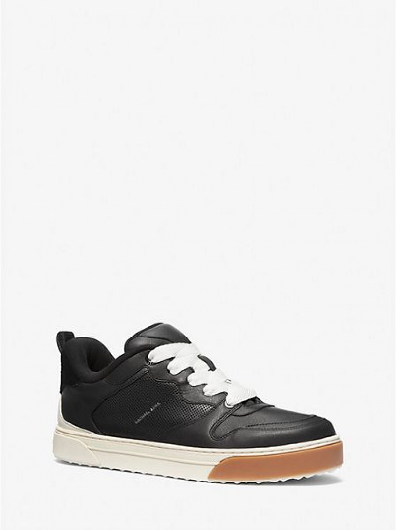 Sneakers Michael Kors Barett Pelle Uomo Nere | 826349-CXQ