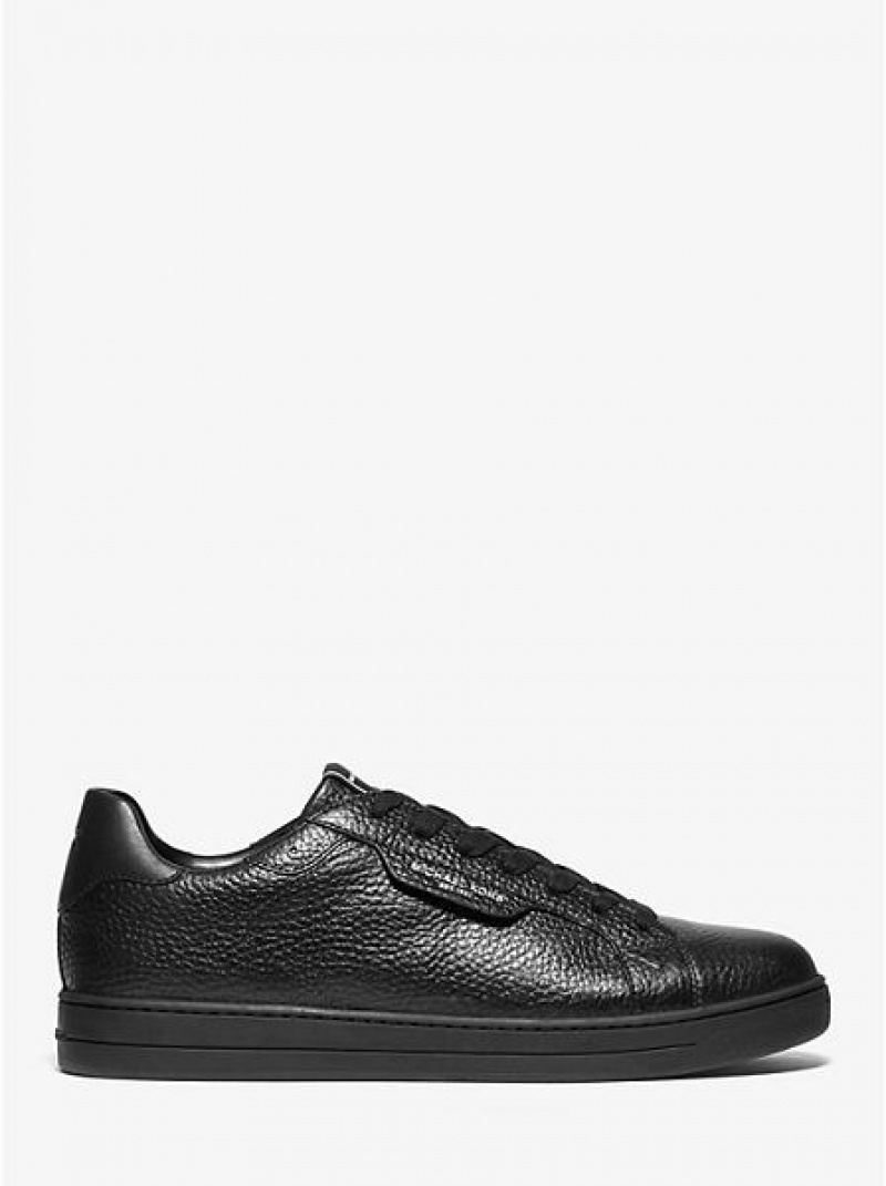 Sneakers Michael Kors Keating Pebbled Pelle Uomo Nere | 648215-YWL