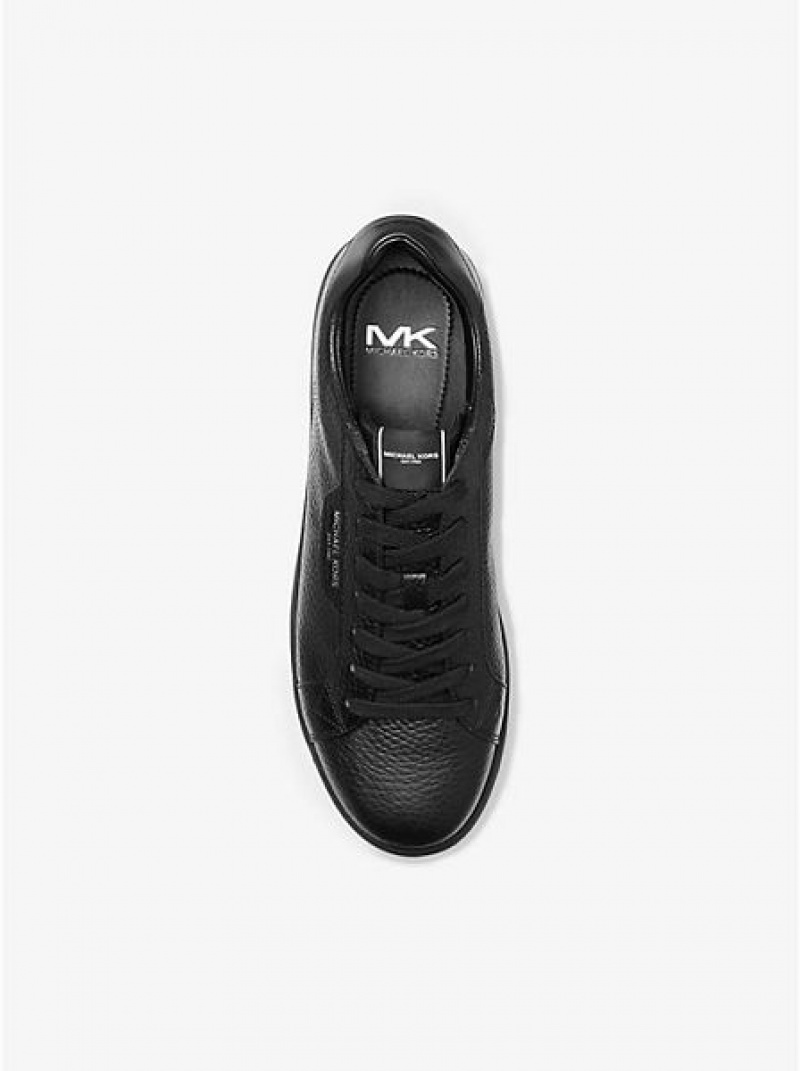 Sneakers Michael Kors Keating Pebbled Pelle Uomo Nere | 648215-YWL