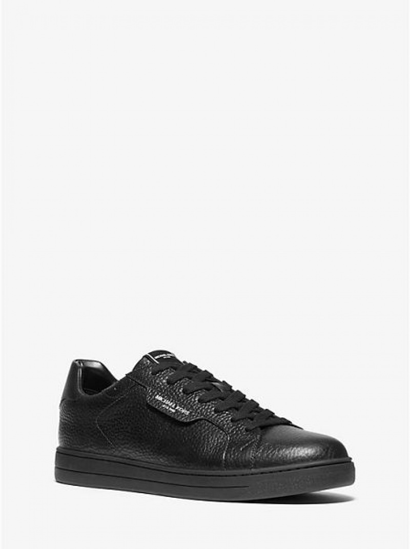 Sneakers Michael Kors Keating Pebbled Pelle Uomo Nere | 648215-YWL