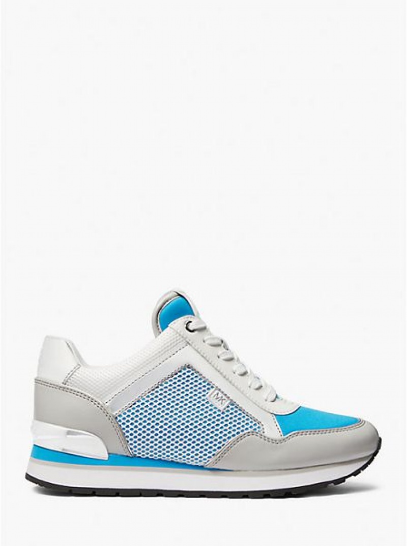 Sneakers Michael Kors Maddy Mesh And Scuba Donna Blu | 483065-QBZ