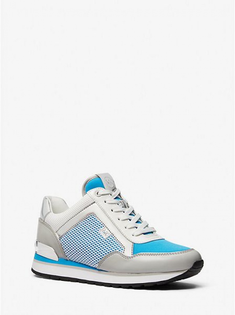 Sneakers Michael Kors Maddy Mesh And Scuba Donna Blu | 483065-QBZ