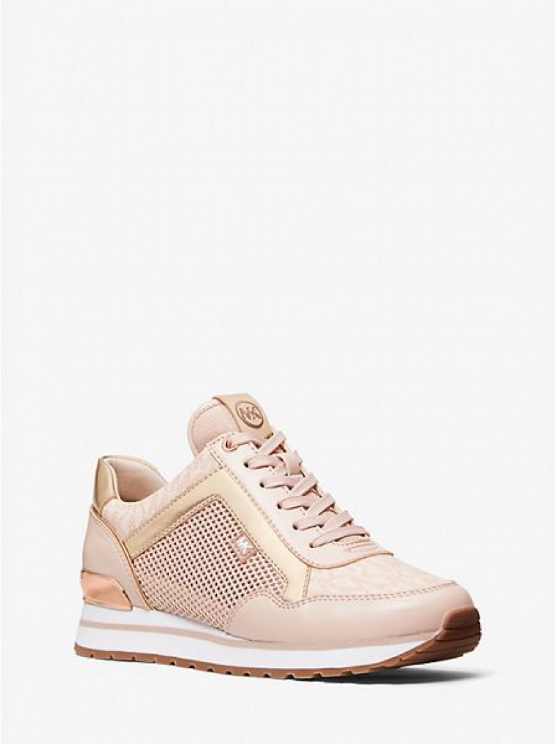 Sneakers Michael Kors Maddy Mixed-media Donna Rosa | 105237-GLR