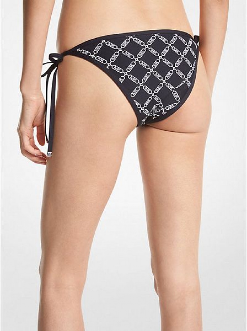 Top Bikini Michael Kors Empire Logo Bikini Bottom Donna Nere | 524380-IPT